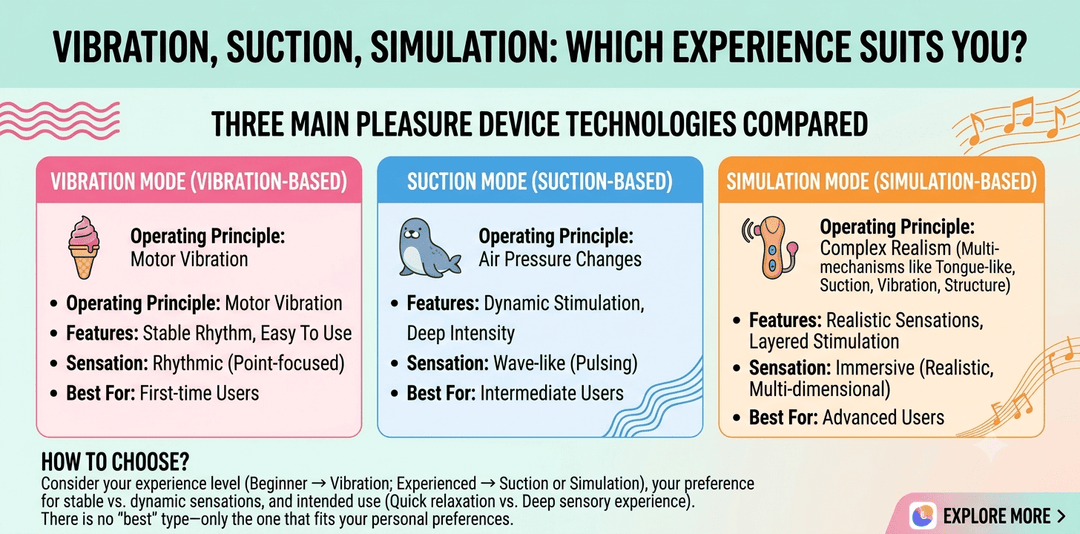 Vibration Pleasure Devices: Difference Between Suction and Simulation Types - Mairalea