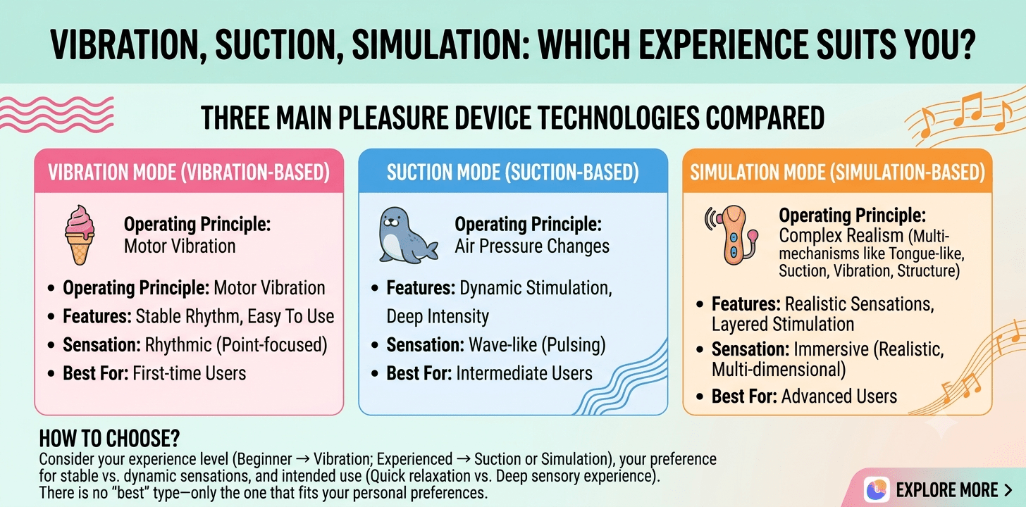 Vibration Pleasure Devices: Difference Between Suction and Simulation Types - Mairalea