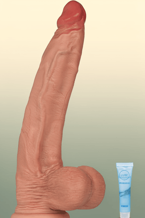 11.2" Huge Thick Realistic Dildo - 2.9" Diameter 0° Silicone Real Skin Big Dildos Dual Density G Spot Anal Dildos with Strong Suction Cup, Giant Horse Dildo Anal Sex Toys for Women Men Couples - Mairalea