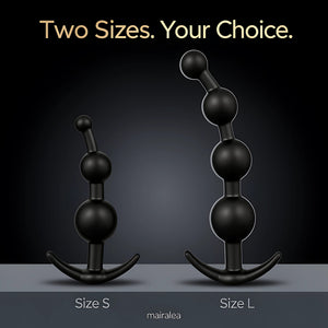 2PCS Silicone Anal Training Kit, Anal Beads & Butt Plug Set for Beginners & Couples - Mairalea
