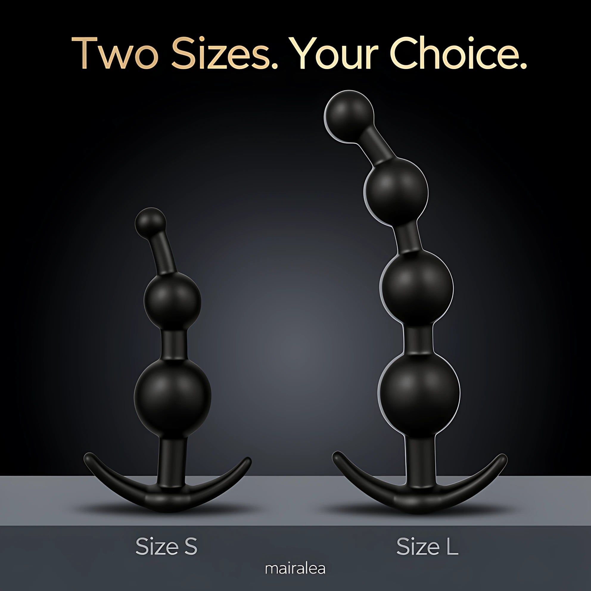 2PCS Silicone Anal Training Kit, Anal Beads & Butt Plug Set for Beginners & Couples - Mairalea