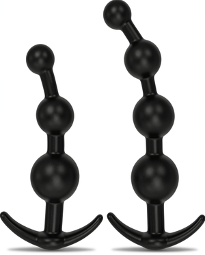 2PCS Silicone Anal Training Kit, Anal Beads & Butt Plug Set for Beginners & Couples - Mairalea