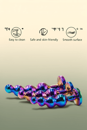 3 PCS Metal Anal Butt Plug Sex Toys,Gilingirl Stainless Steel Butt Beads with Jewelry Design for Women Men and Couple,Prostate Massager Anal Training Set Adult Toys for Beginners - Mairalea