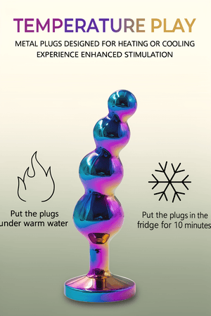 3 PCS Metal Anal Butt Plug Sex Toys,Gilingirl Stainless Steel Butt Beads with Jewelry Design for Women Men and Couple,Prostate Massager Anal Training Set Adult Toys for Beginners - Mairalea