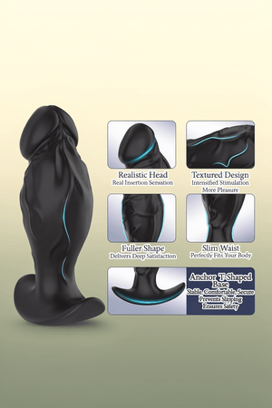 3PCS Anal Plug Set Silicone Butt Plug Anal Training Kit for Men Women, Anal Dildo with Flared Anchor Base, Beginners to Advanced Users Sizes, Comfortable Long-Term Wear Sex Toys for Couples Black - Mairalea