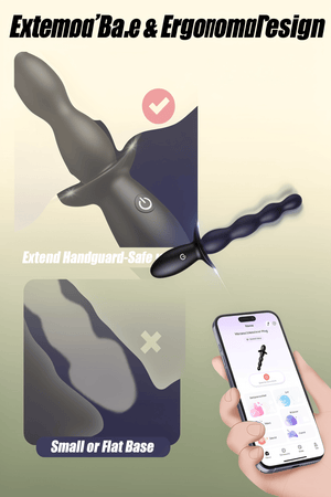 Anal Beads Prostate Massager - BEISAR Anal Vibrator Beginner-Friendly 10 Vibrating Butt Plug with APP Control, Flexible Soft Silicone Anal Toys Male Sex Toys for Men Women Couples Waterproof - Mairalea