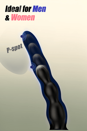 Anal Beads Prostate Massager - BEISAR Anal Vibrator Beginner-Friendly 10 Vibrating Butt Plug with APP Control, Flexible Soft Silicone Anal Toys Male Sex Toys for Men Women Couples Waterproof - Mairalea