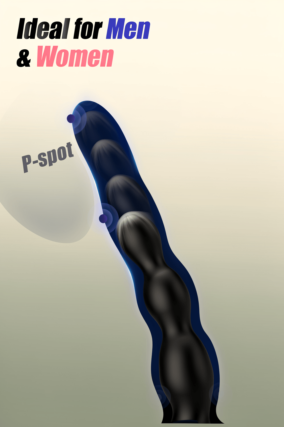 Anal Beads Prostate Massager - BEISAR Anal Vibrator Beginner-Friendly 10 Vibrating Butt Plug with APP Control, Flexible Soft Silicone Anal Toys Male Sex Toys for Men Women Couples Waterproof - Mairalea