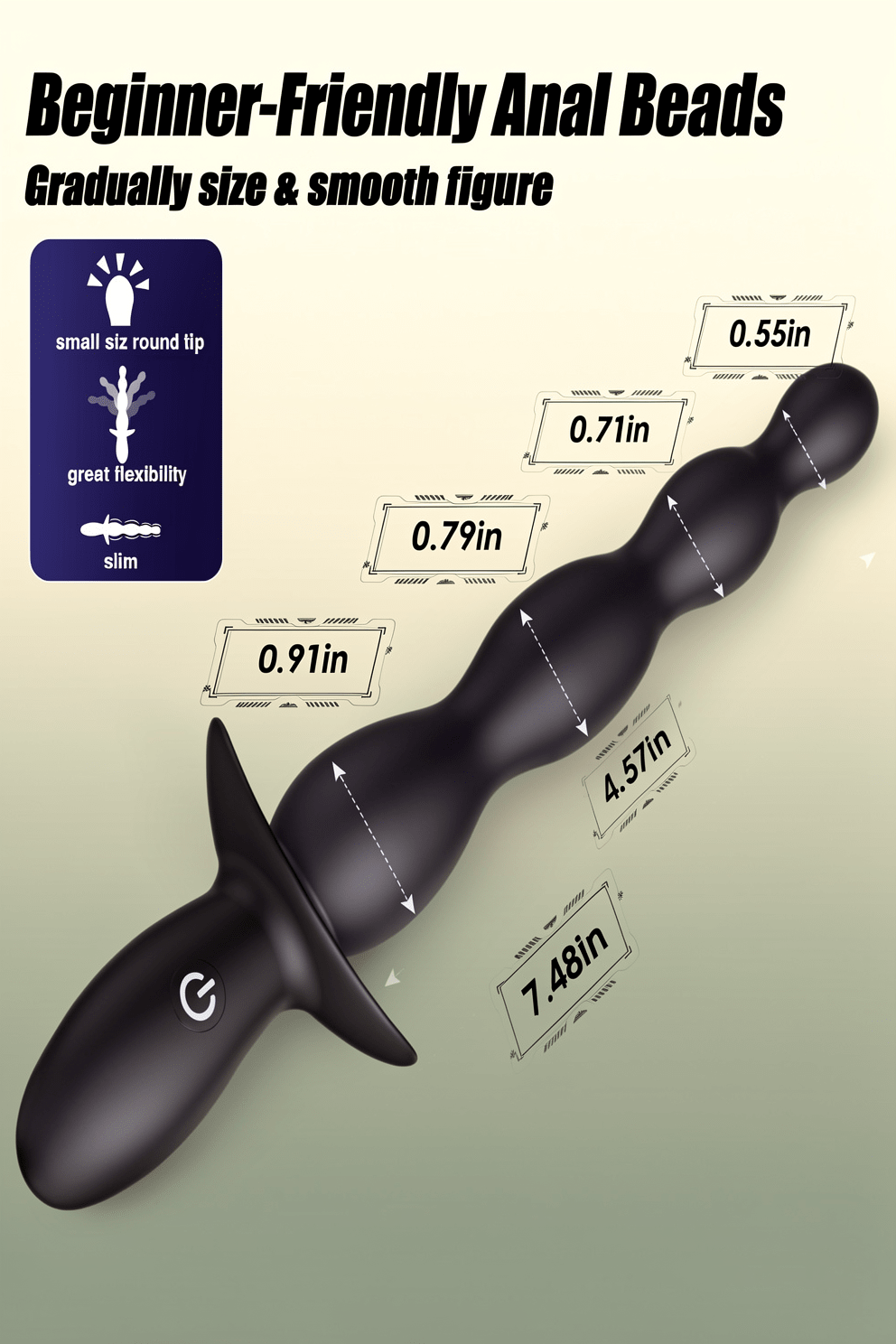 Anal Beads Prostate Massager - BEISAR Anal Vibrator Beginner-Friendly 10 Vibrating Butt Plug with APP Control, Flexible Soft Silicone Anal Toys Male Sex Toys for Men Women Couples Waterproof - Mairalea