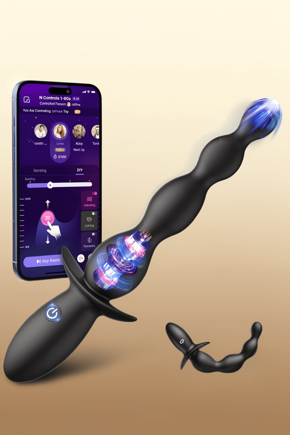 Anal Beads Prostate Massager - BEISAR Anal Vibrator Beginner-Friendly 10 Vibrating Butt Plug with APP Control, Flexible Soft Silicone Anal Toys Male Sex Toys for Men Women Couples Waterproof - Mairalea