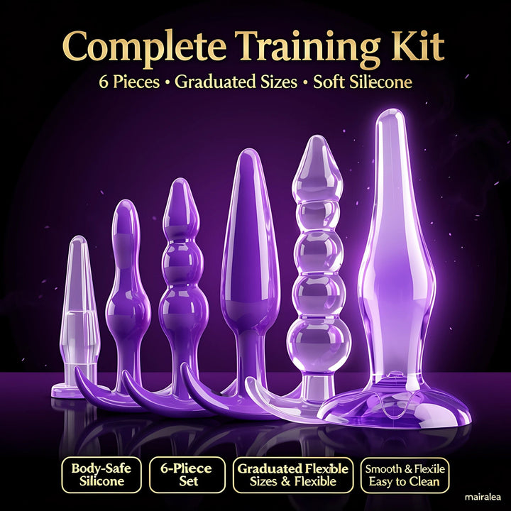 Anal Training Kit – 5-Piece Graduated Silicone Anal Plug Set - Mairalea