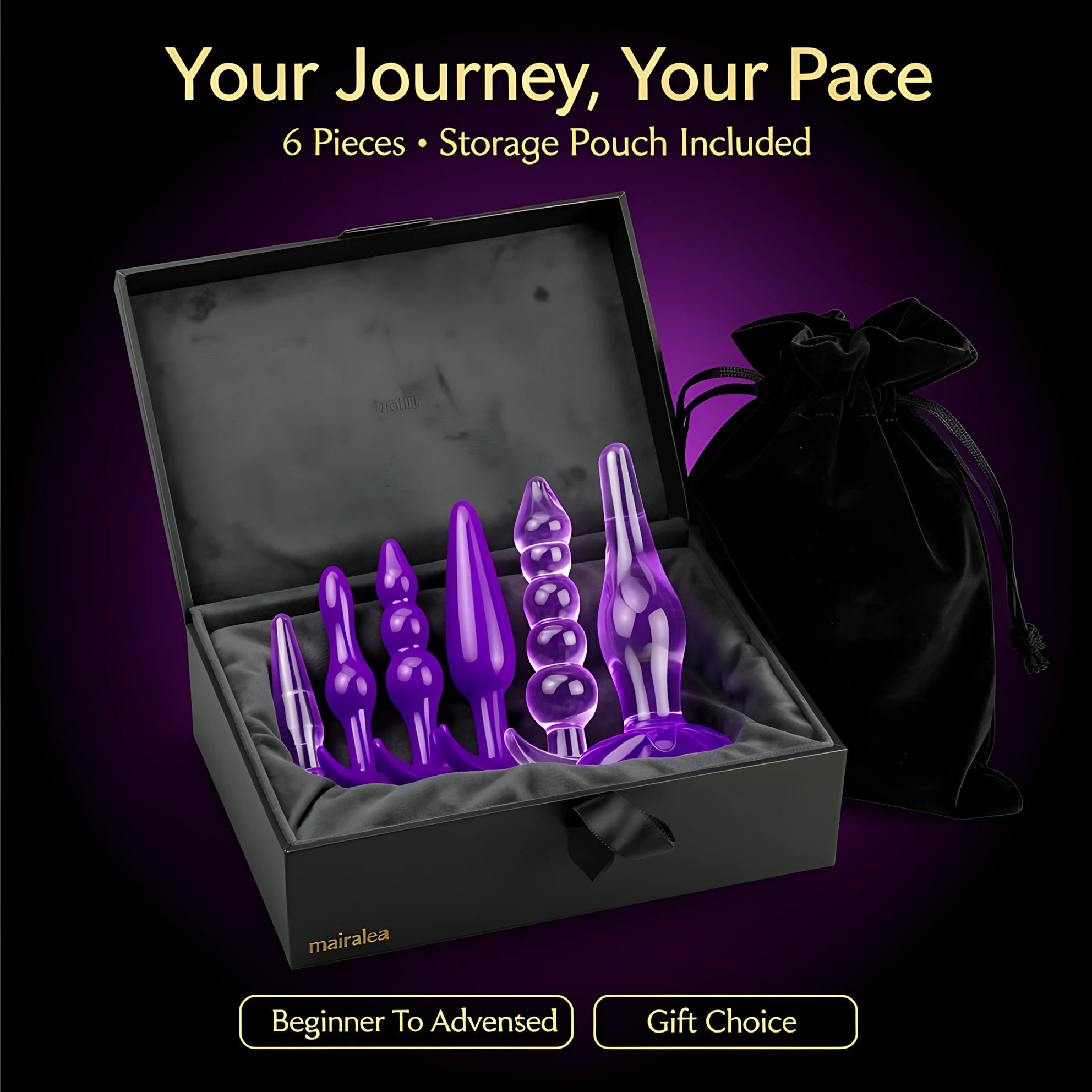 Anal Training Kit – 5-Piece Graduated Silicone Anal Plug Set - Mairalea