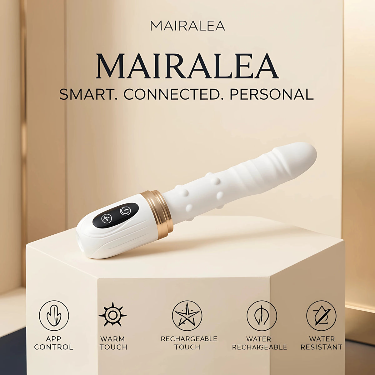 App Controlled Rolling Bead Massager – Dynamic Motion Vibrating Wellness Device - Mairalea