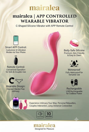 App Controlled Vibrator | Wearable Panty Clitoral & G Spot Sex Toy - Mairalea