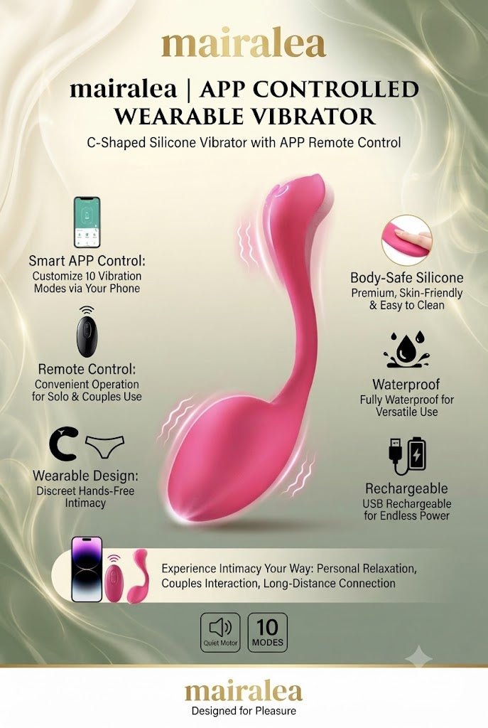 App Controlled Vibrator | Wearable Panty Clitoral & G Spot Sex Toy - Mairalea