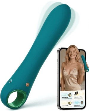 APP G Spot Vibrator, Silicone Vibrating Dildo with 10 Modes, Clitoral & Vaginal Massager (Green) - Mairalea