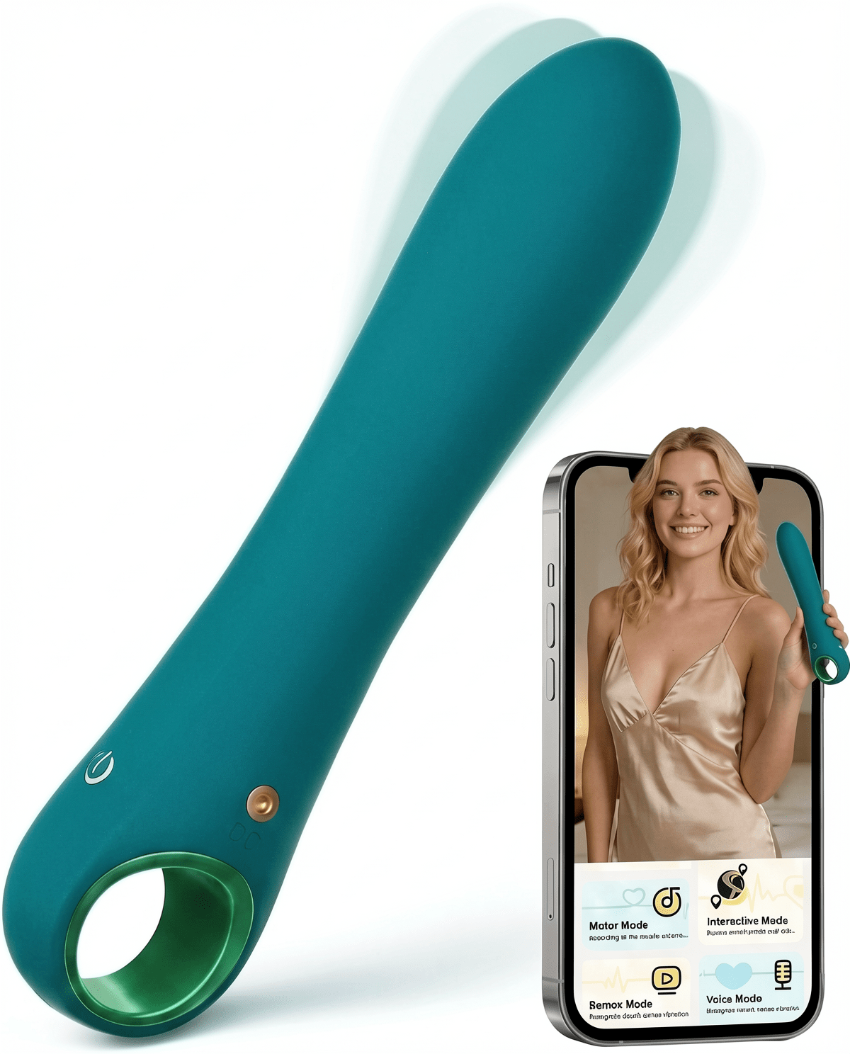 APP G Spot Vibrator, Silicone Vibrating Dildo with 10 Modes, Clitoral & Vaginal Massager (Green) - Mairalea