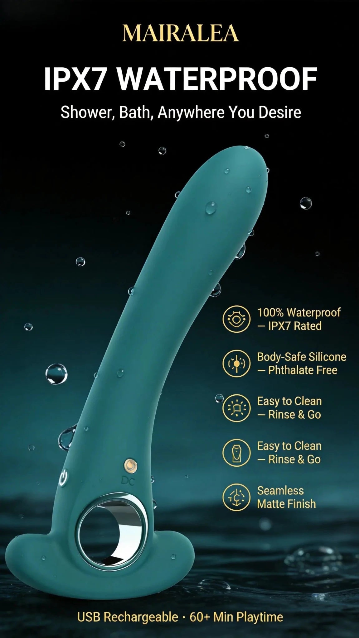 App G Spot Vibrator with 10 Modes, Dual-Motor Silicone Massager - Mairalea
