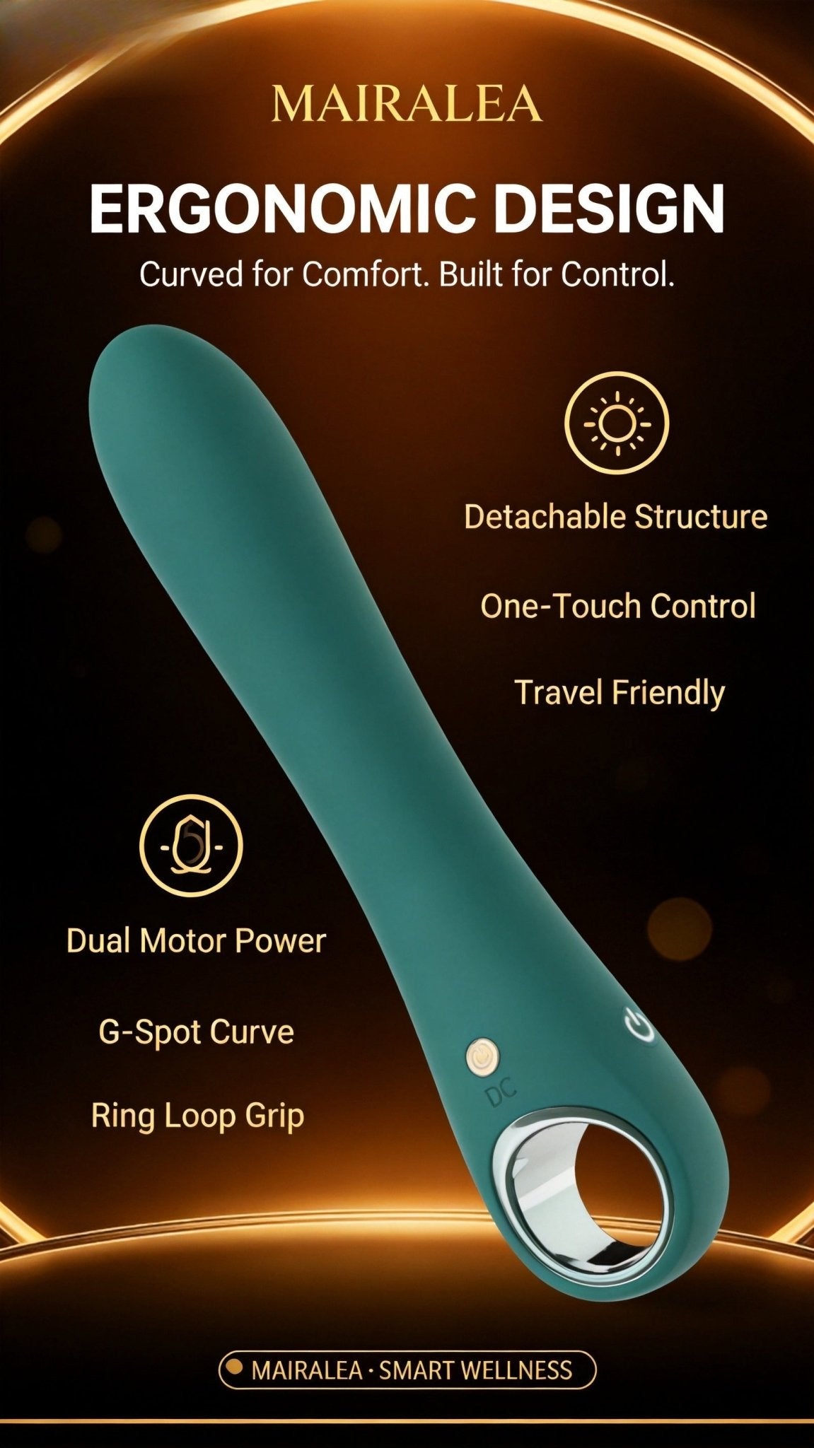 App G Spot Vibrator with 10 Modes, Dual-Motor Silicone Massager - Mairalea