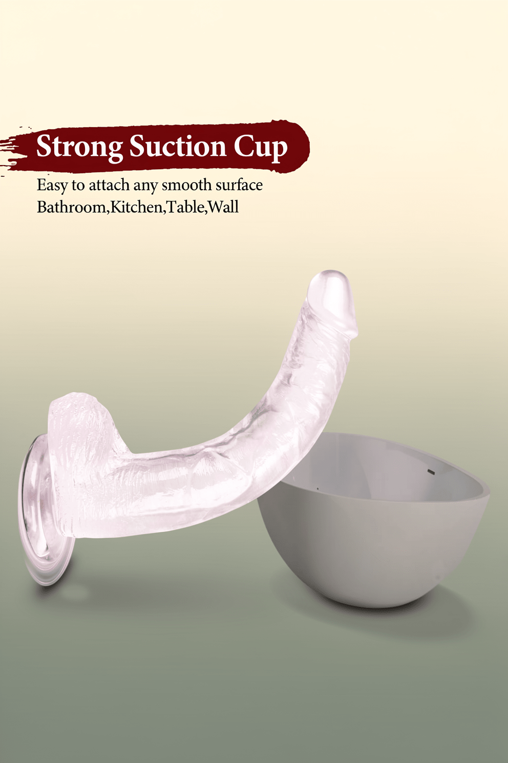 Big Dildo, 11.61 Inch Clear Dildos Lifelike Skin-Touching Feeling, Soft Dildo with Strong Suction Cup, Big Size G-spot Penis Sex Toys for Advanced Women and Men Players - Mairalea