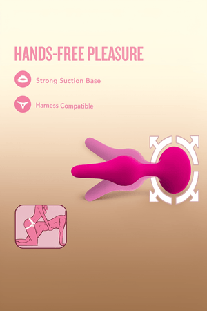 Blush Luxe Beginner 3.25" Silicone Butt Plug - Satin Smooth Anal Trainer with Soft Tapered Tip and Suction Cup Base - Slim Bum Plug Adult Sex Toy for Women, Men & Couples - (Pink) - Mairalea