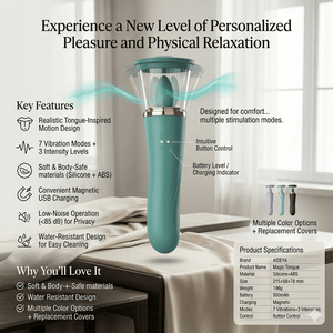 Clitoral Suction Vibrator for Women | Tongue Licking Stimulator Wand - Mairalea