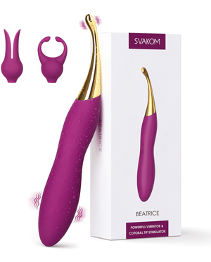 Clitoral Vibrator for Women | Dual Silicone Wand, 10 Patterns 4 Speeds G Spot Stimulator - Mairalea