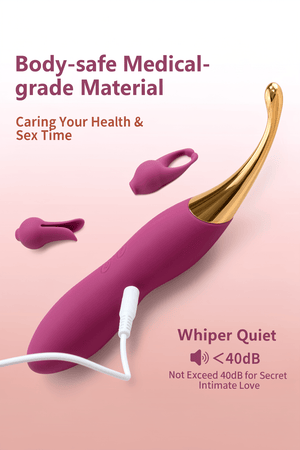 Clitoral Vibrator for Women | Dual Silicone Wand, 10 Patterns 4 Speeds G Spot Stimulator - Mairalea