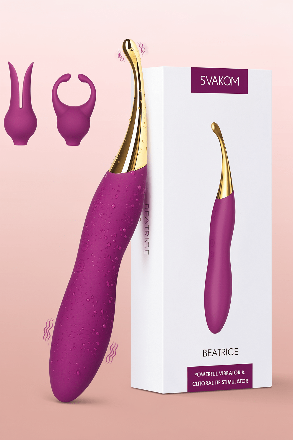 Clitoral Vibrator for Women | Dual Silicone Wand, 10 Patterns 4 Speeds G Spot Stimulator - Mairalea