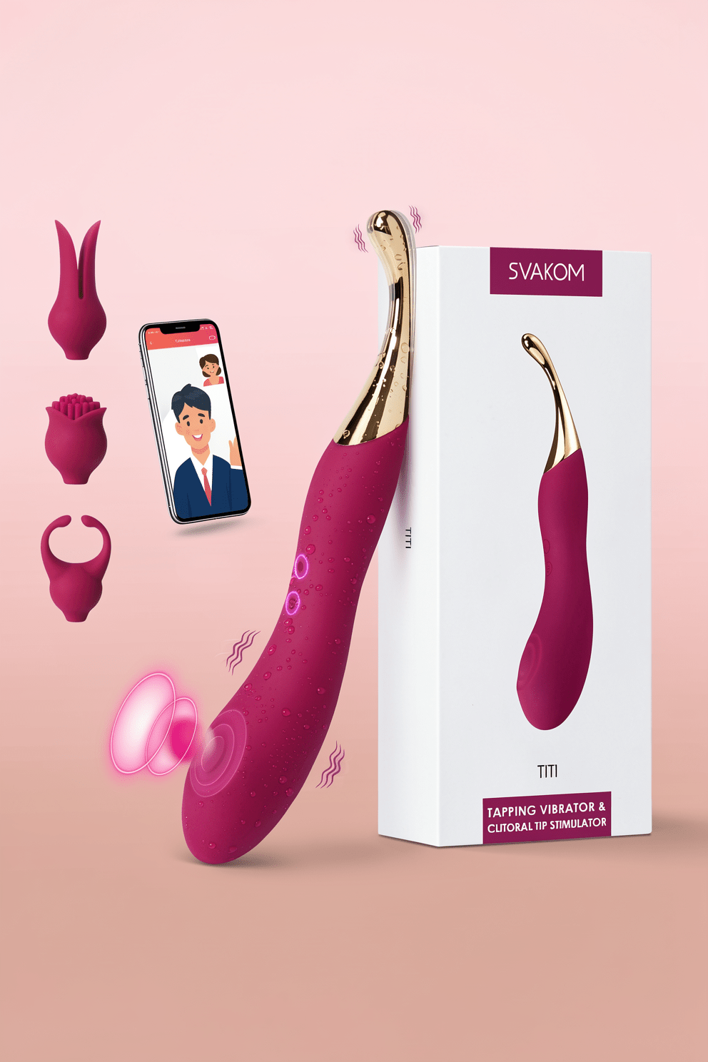 Clitoral Vibrator for Women | Dual Silicone Wand, 10 Patterns 4 Speeds G Spot Stimulator - Mairalea