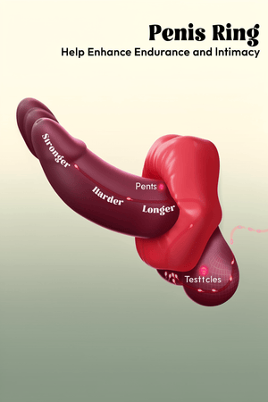 Cock Ring Sex Toys for Men, Male Sex Toy Reusable Silicone Penis Ring, Sexy Lip Cock Ring Design Erection Enhancing and Sex Longer Lasting Stronger Sex Toys for Couples - Mairalea