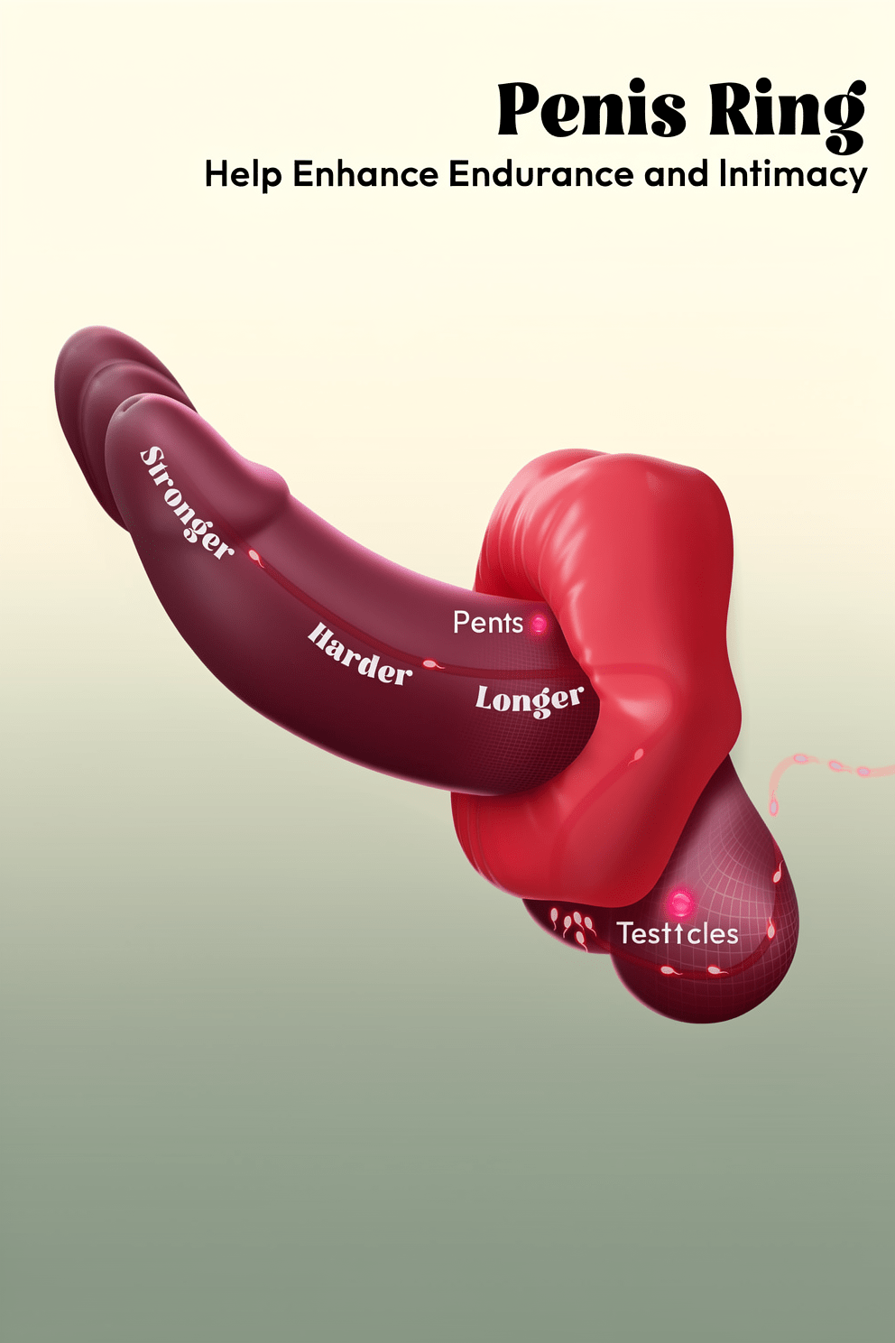 Cock Ring Sex Toys for Men, Male Sex Toy Reusable Silicone Penis Ring, Sexy Lip Cock Ring Design Erection Enhancing and Sex Longer Lasting Stronger Sex Toys for Couples - Mairalea
