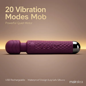 Cordless Massager Wand | 20 Modes Rechargeable Waterproof Personal Wand Massager - Mairalea