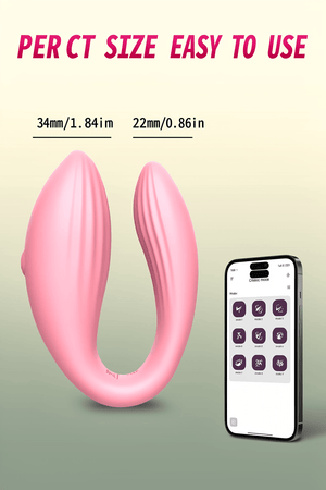 Couples App Remote Controlled Wearable Vibrator - Wearable Panty Vibrator G-spot & Clitoral Stimulator, Eselltech Long Distance Dual-Ended Discreet Women Adult Sex Toy - Mairalea