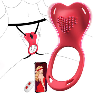 Couples Rose App Remote Control Wearable Vibrator, Couple Women Adult Sex Toys Games for Men, Hands Free Panty Clitoris Vibrator Vibrating Cock Ring, ZOOPLOU BDSM Female Sex Toy - Mairalea