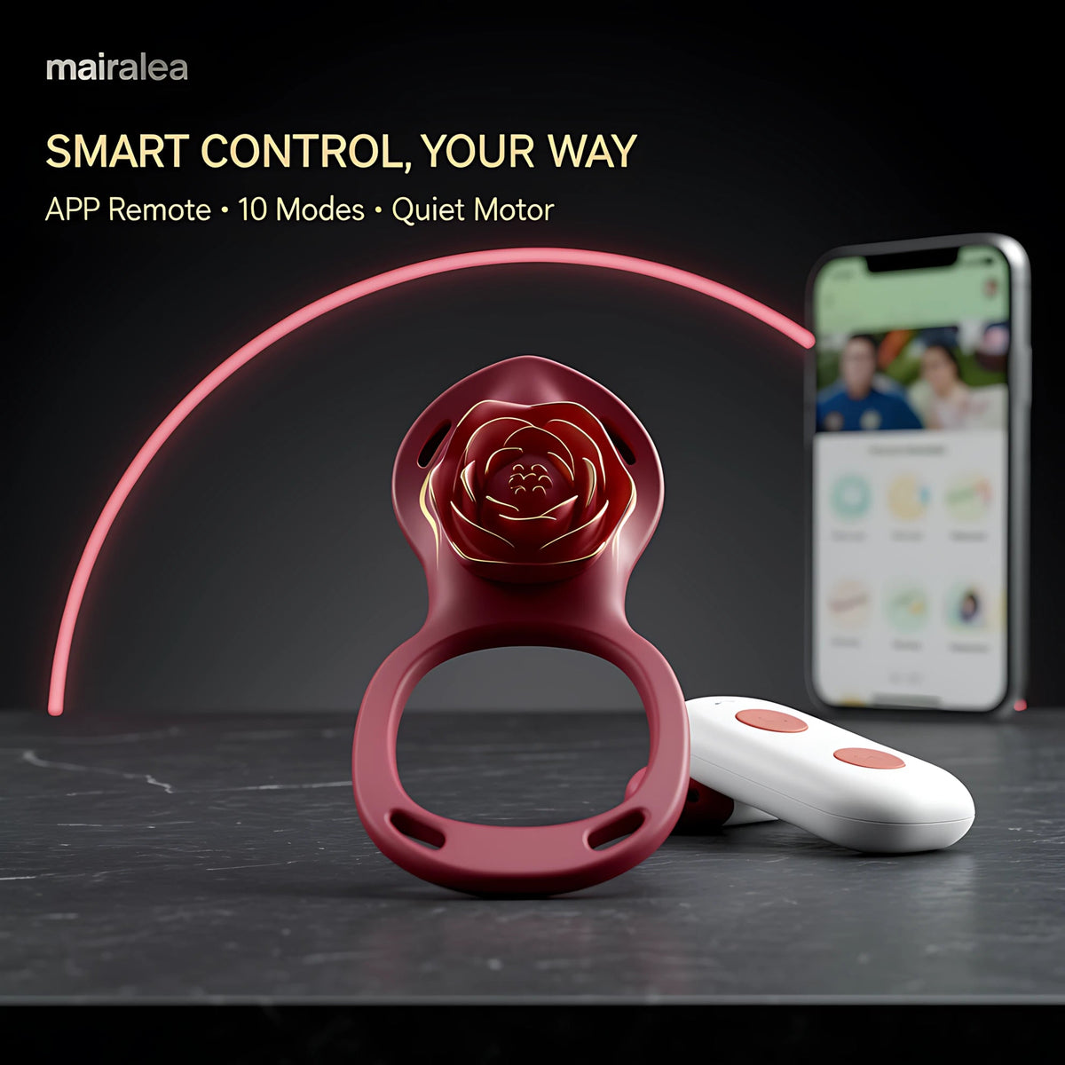 Couples Vibrator App Remote Control Wearable Clitoral & G-Spot Stimulator - Mairalea