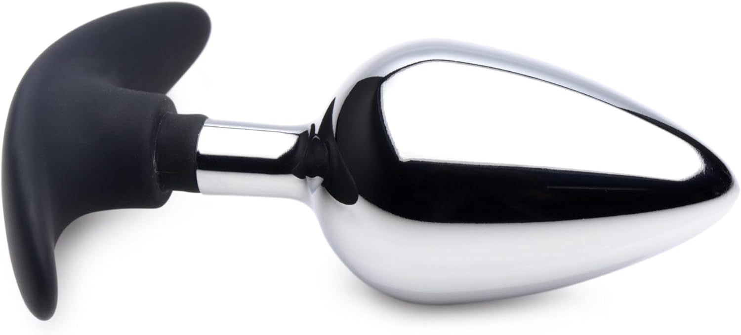 Dark Invader Metal & Silicone Anal Plug Large - Mairalea