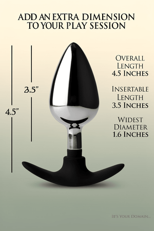 Dark Invader Metal & Silicone Anal Plug Large - Mairalea