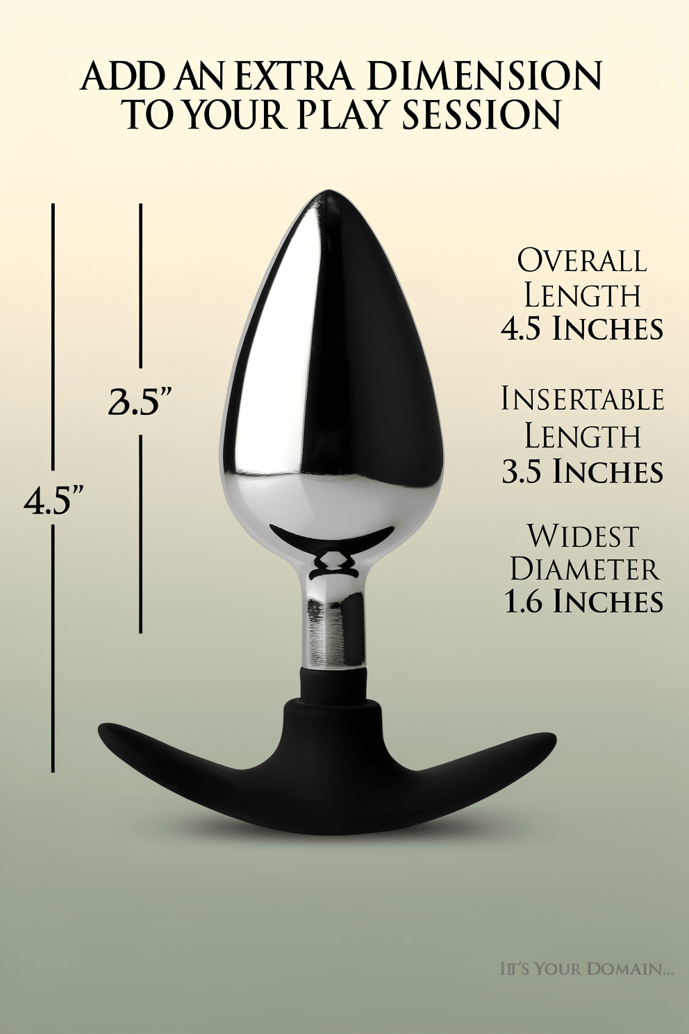 Dark Invader Metal & Silicone Anal Plug Large - Mairalea