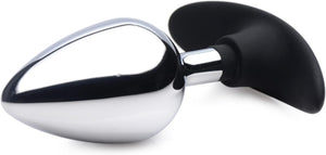 Dark Invader Metal & Silicone Anal Plug Large - Mairalea