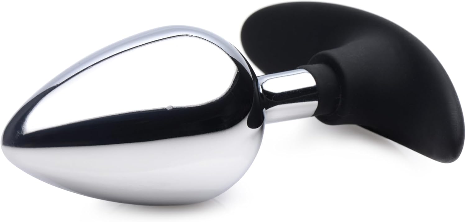 Dark Invader Metal & Silicone Anal Plug Large - Mairalea