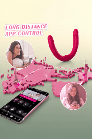 Double Dildo Vibrator Sex Toys: Double Sided Long Dildo with Realistic Glans and Veins Lesbian Sex Toys,Vibrating Strapless Dildos Silicone G Spot and Anal Vibrator with 10 Vibration for Women Couples - Mairalea