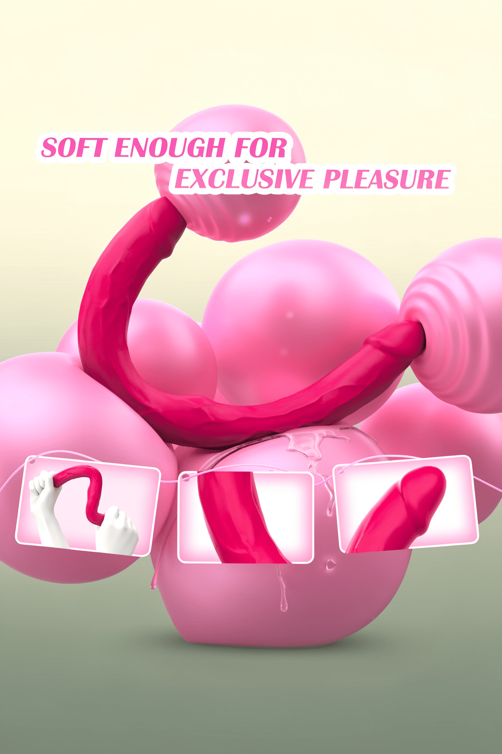 Double Dildo Vibrator Sex Toys: Double Sided Long Dildo with Realistic Glans and Veins Lesbian Sex Toys,Vibrating Strapless Dildos Silicone G Spot and Anal Vibrator with 10 Vibration for Women Couples - Mairalea