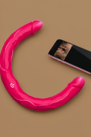 Double Dildo Vibrator Sex Toys: Double Sided Long Dildo with Realistic Glans and Veins Lesbian Sex Toys,Vibrating Strapless Dildos Silicone G Spot and Anal Vibrator with 10 Vibration for Women Couples - Mairalea