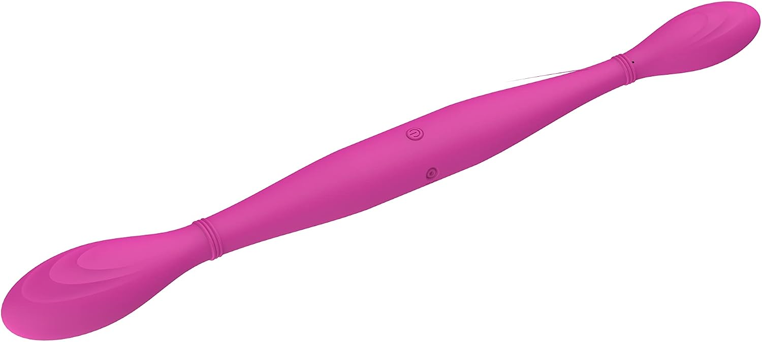Double-Ended Bendable G-spot Dildo Vibrator – Pinky Time 14.8 Inches Strapless 7 Vibration Mode Dual Motor Vaginal Anal Silicone Waterproof Quiet Rechargeable Gift Idea for Adult Couple Men Women - Mairalea