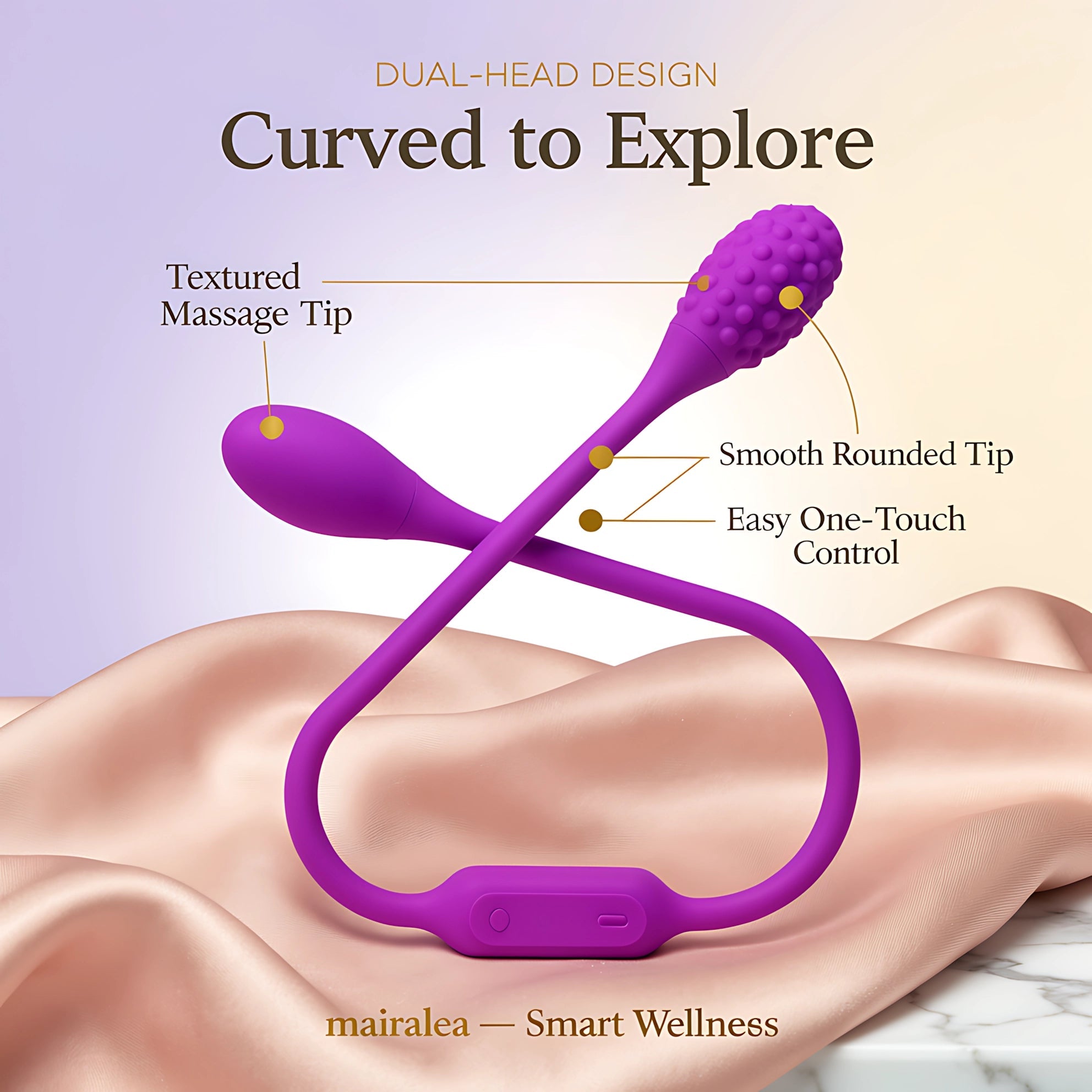 Double Head Vibrator | G-Spot & Bullet Dual Stimulation Silicone Toy - Mairalea