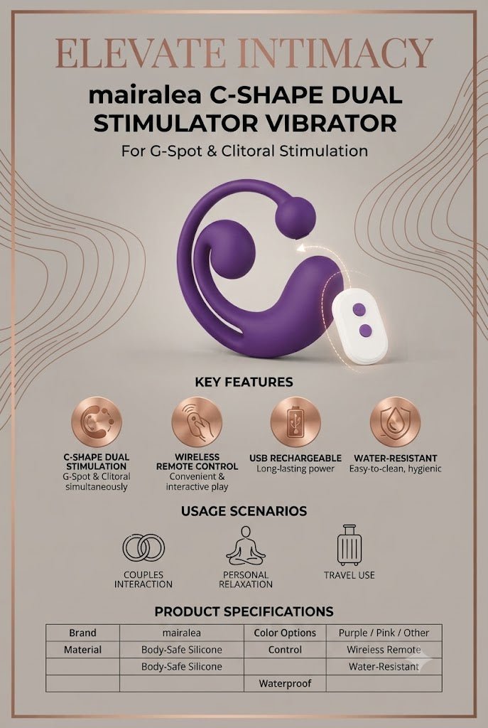 Dual Stimulator Vibrator for Women | Wearable Remote Control G-Spot & Clitoral Stimulator - Mairalea