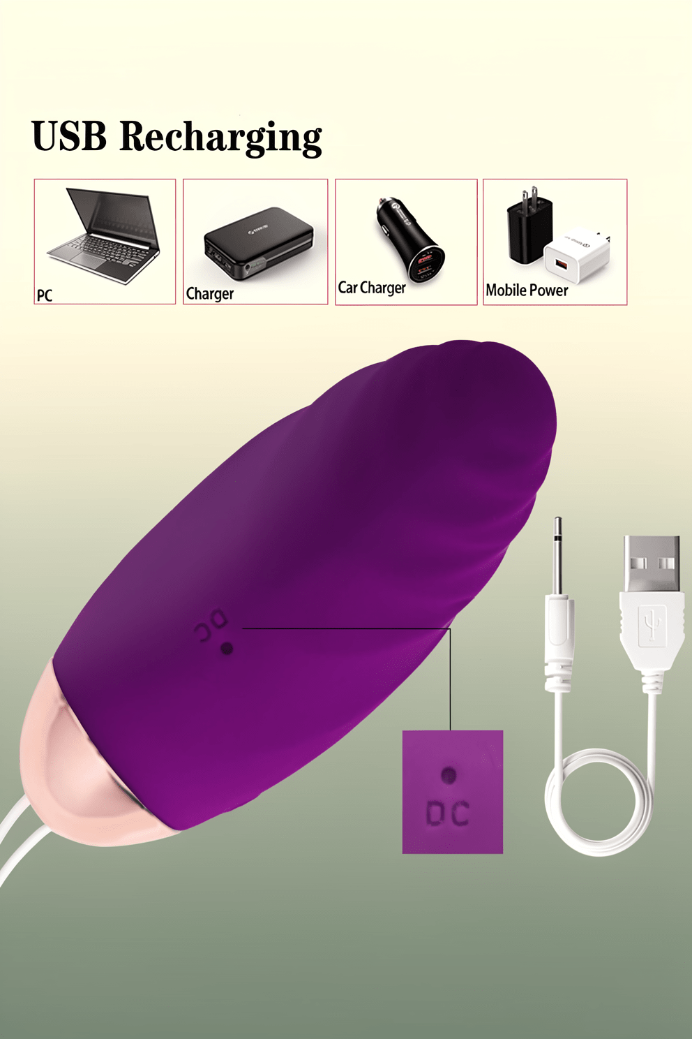 Egg Vibrator with Remote Control 10 Vibration Modes Waterproof Rechargeable Wearable Silicone Bullet Vibrator Silent Adult Toy for Women and Couples - Mairalea