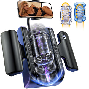 EINSEO AI Sync Male Masturbator Sex Toys for Men - Adult Toy Male Sex Toys with 7 Thrusting & 7 Rotating Modes, Pocket Pussy Hands Free Sex Machine LCD Display with Visual Window & Mounting Base - Mairalea