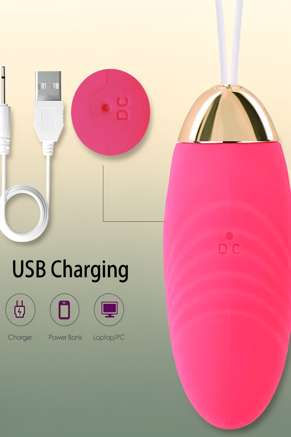 Bullet Vibrator Remote Control Trustown Egg Vibrator for G-spot Clitrois Stimulation Soft Silicone Wearable Rechargeable Waterproof 10 Vibration Modes Adult Sex Toy for Women and Couples